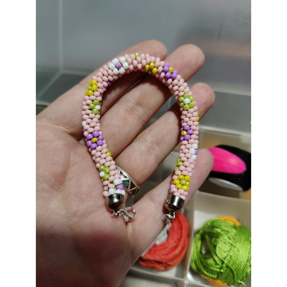 Hand Beaded Bracelet Flowers